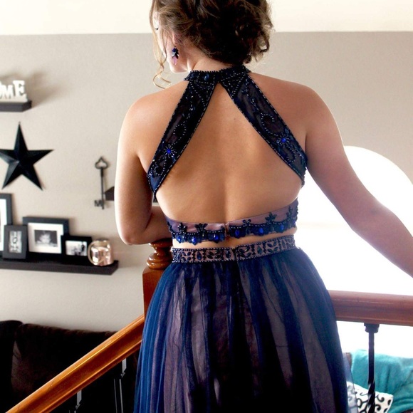 2 Piece Long Chiffon Prom/Formal Dress - Picture 2 of 2